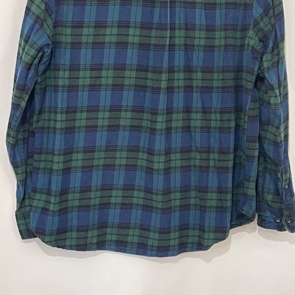 Woolrich Flannel Shirt Mens XL Blue Green Tartan Plaid Button Down Long Sleeve - Picture 8 of 9